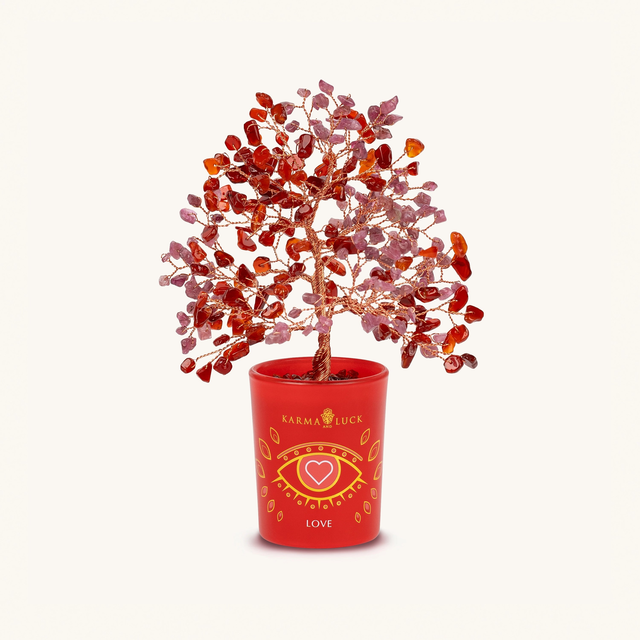 Limited Edition Loving Vibrations Red Agate & Pink Tourmaline Tree