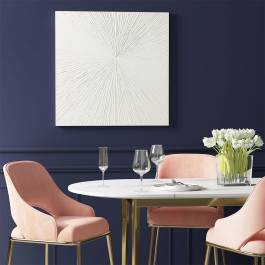 Madison Park Signature 100% Hand Painted Dimensional Resin Wall Decor in White - Olliix MPS95A-0038