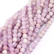 Honeyhandy Natural Kunzite/Spodumene Beads Strands, Faceted, Bicone, Double Terminated Point Prism Beads, 5~6x6mm, Hole: 0.7mm, about 67pcs/strand...
