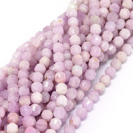 Honeyhandy Natural Kunzite/Spodumene Beads Strands, Faceted, Bicone, Double Terminated Point Prism Beads, 5~6x6mm, Hole: 0.7mm, about 67pcs/strand...