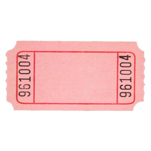 Pink Blank Ticket Roll