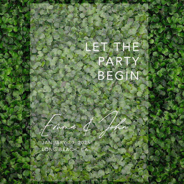 Custom Fall Wedding Acrylic Welcome Signs, 16 x 24 Inches