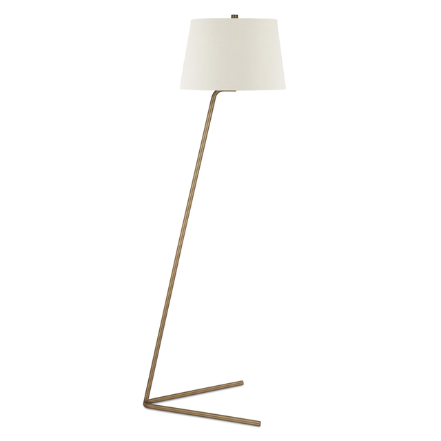 60" Brass Floor Lamp with Stylish White Frosted Drum Shade – Elevate Your Space with Chic Lighting!