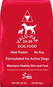 Valu-Pak 24-20 Dog Food (Red Bag), 50 lb