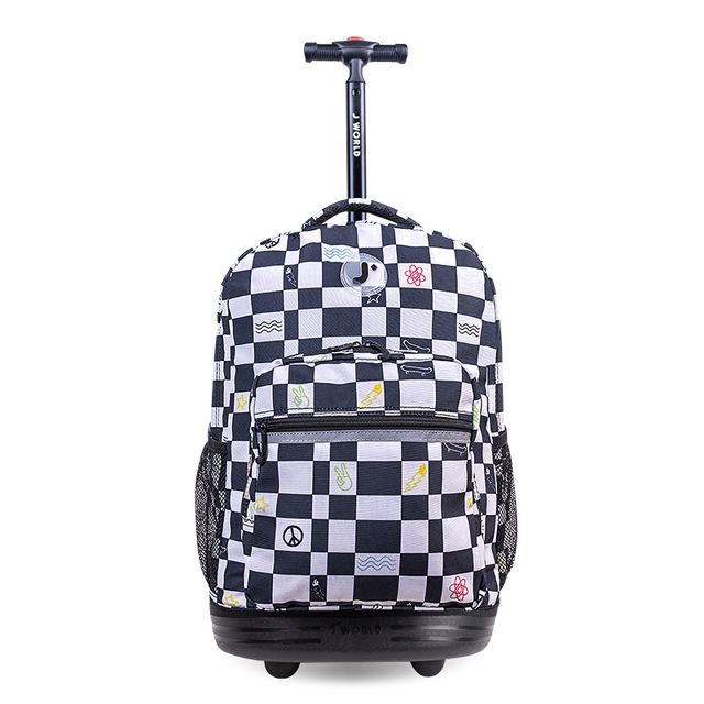 Sunrise Rolling Backpack (18 Inch) in Icon Checkers