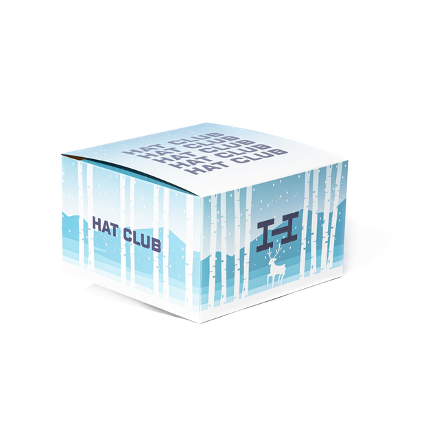 Hat Club Holiday Display Gift Box - White, Light Blue