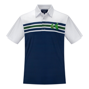 Grateful Dead | Performance Polo | Turtles on Navy and Green Stripes