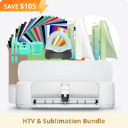 [HTV & Sublimation Bundle] LOKLiK iCraft™ Cutting Machine + HTV & Sublimation Bundle (mini heat press, 36 sheets HTV, 150 sheets sublimation paper, 2 rolls sublimation htv, weeding tools)