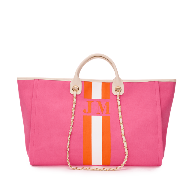 The Lily Canvas Tote - Hot Pink