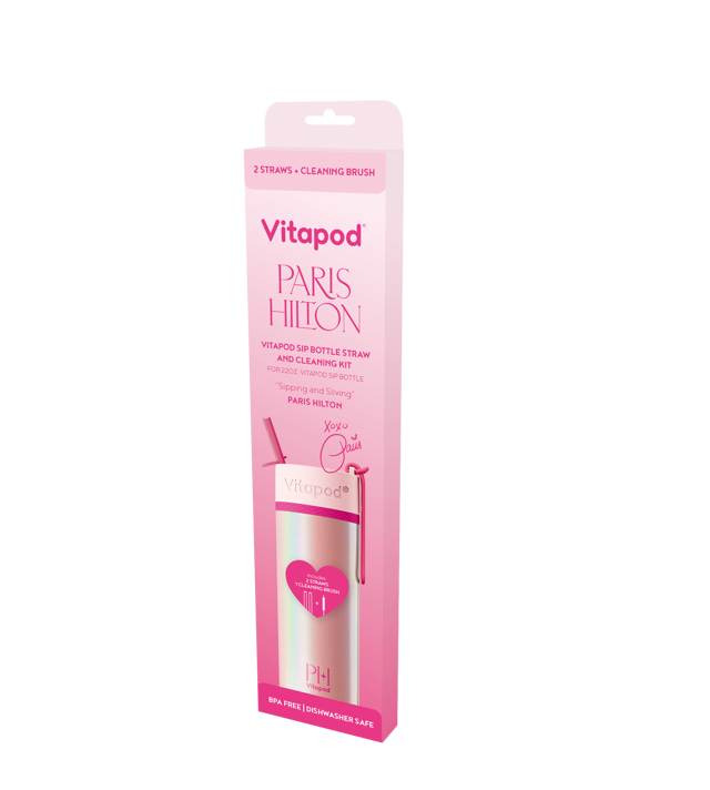 Vitapod x Paris Hilton 2ct Straw Pack + Straw Brush