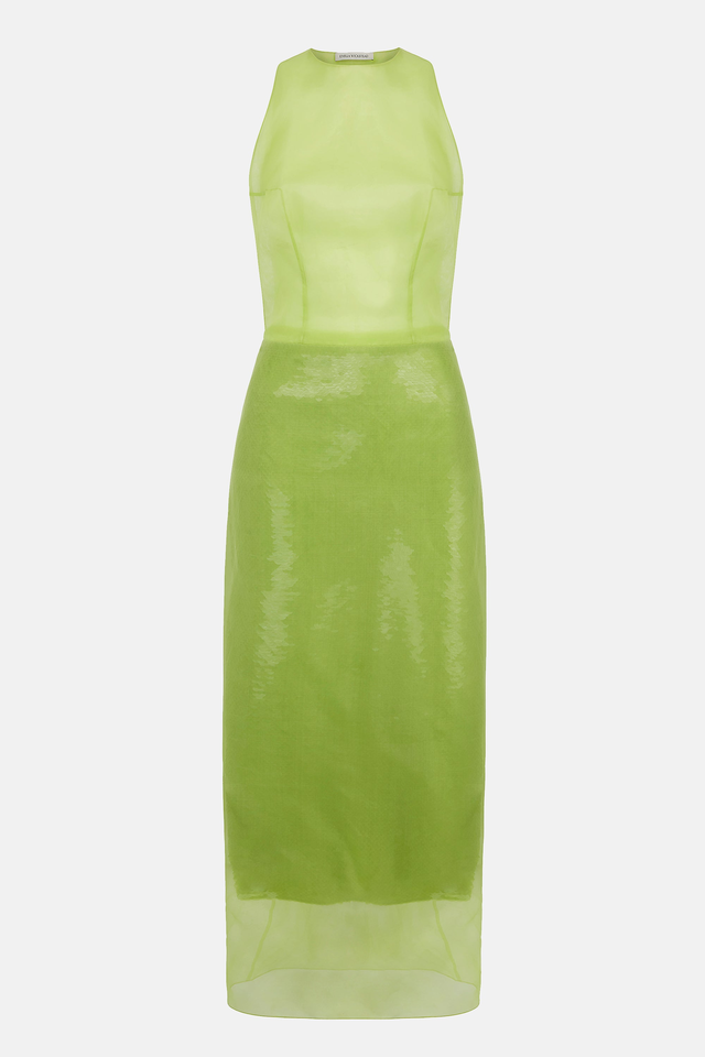 Winslet Dress in Green Jelly Sequins