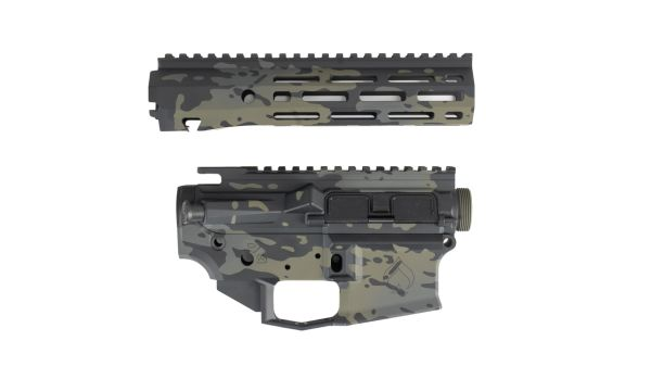 Black Multicam Cerakote Enhanced Upper and Lower with 9” Logic Set