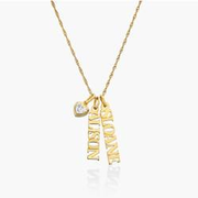 Willow Disc Initial Necklace - 14K Solid Gold
