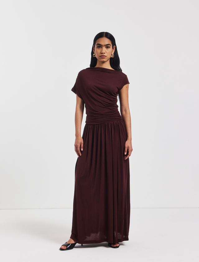 Priam Dress in Bordeaux