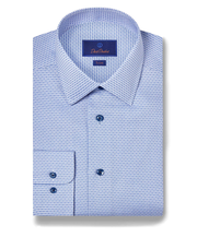 TBSP11002423 | Blue Micro Ombre Dress Shirt