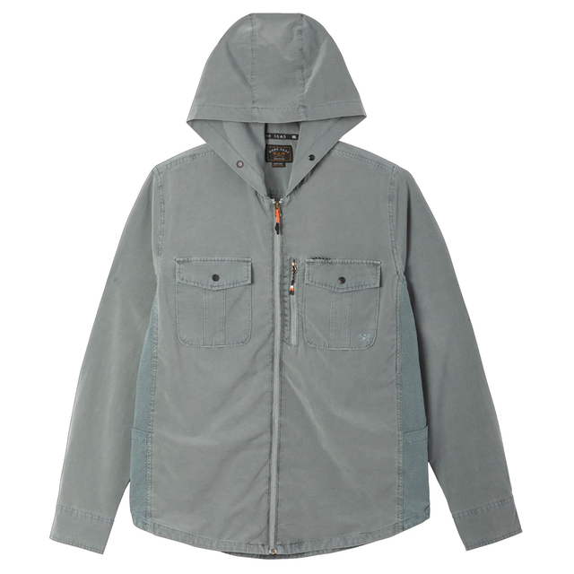 Dark Seas Albright UV Hooded Men's L/S Shirt - Storm