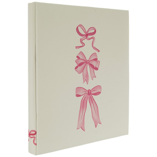 Pink Bows Post Bound Scrapbook Album - 8.5" x 11"