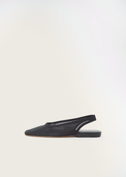 Mesh Slingback Ballet — Black