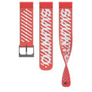 SUUNTO 22MM ATHLETIC 5 SILICONE STRAP LAVA RED S+M