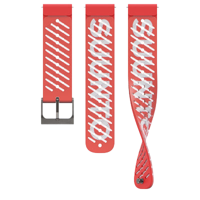 SUUNTO 22MM ATHLETIC 5 SILICONE STRAP LAVA RED S+M