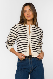 Melinda Black Stripe Cardigan