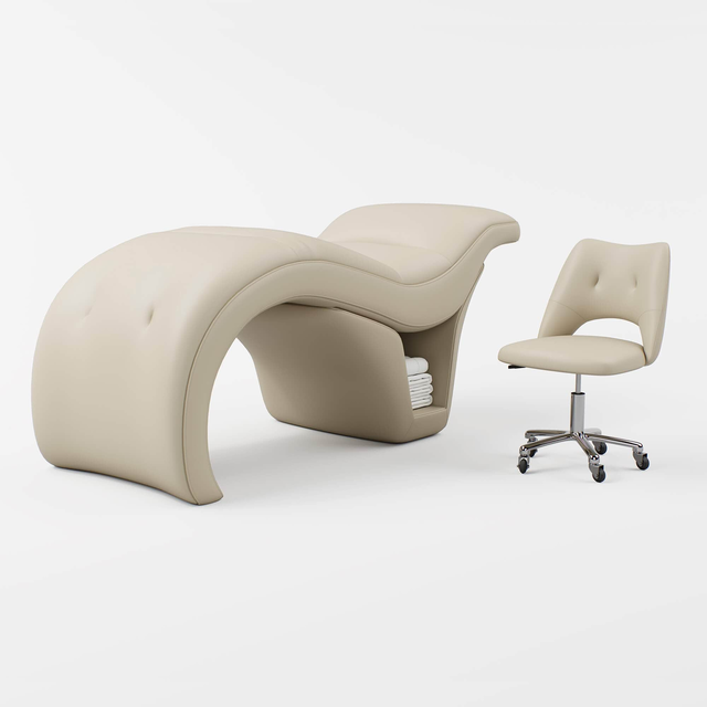 BeNoravo S-Shape Beauty Bed with Stool