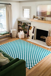 Vibrant Checkered Rug