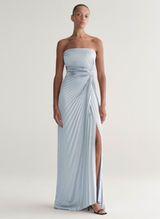 Layla Strapless Pleated Gown