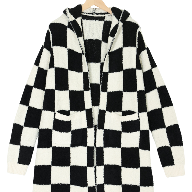 Kids Hooded Checker Cozy Robe