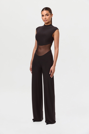 Hourglass Mesh Wide Leg Jumpsuit