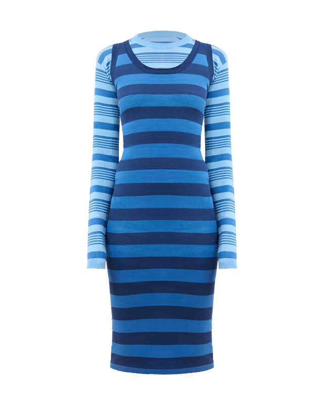 Striped Overlap Dress