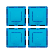 PicassoTiles 4pc Blue Magnetic Tile Light Square Pick‑A‑Part Set