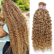 #27 Honey Blonde Bulk Human Hair For Braiding Brown Water Wave Human Hair Bundles No Weft Bundles For Women Hair Extensions