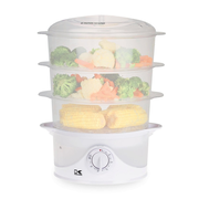 Kalorik® 9 Quart 3-Tier Food Steamer, White