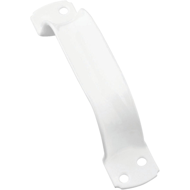 National N162594 National 6-3/4 In. White Vinyl Coated Zinc Door Pull N162594
