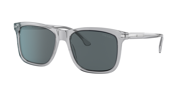 PRADA PR 18WS Grey Crystal - Men Luxury Sunglasses, Blue Lens