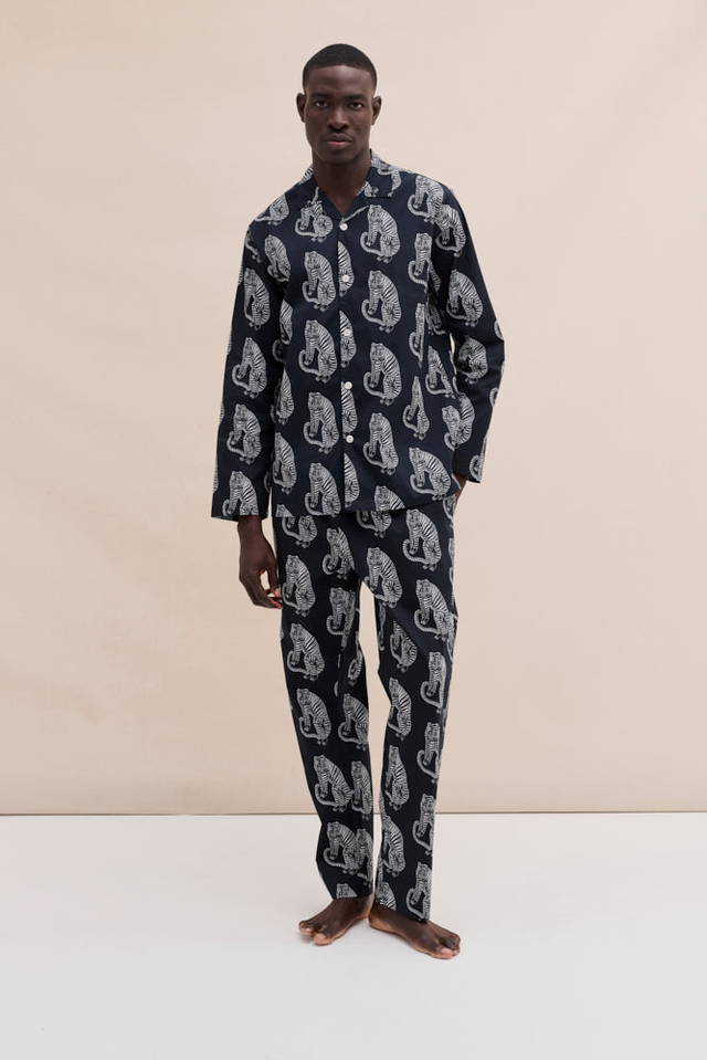 Men’s 402 Long Pyjama Set Sansindo Navy