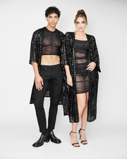 The Sequin Kimono // BLACK SEQUIN