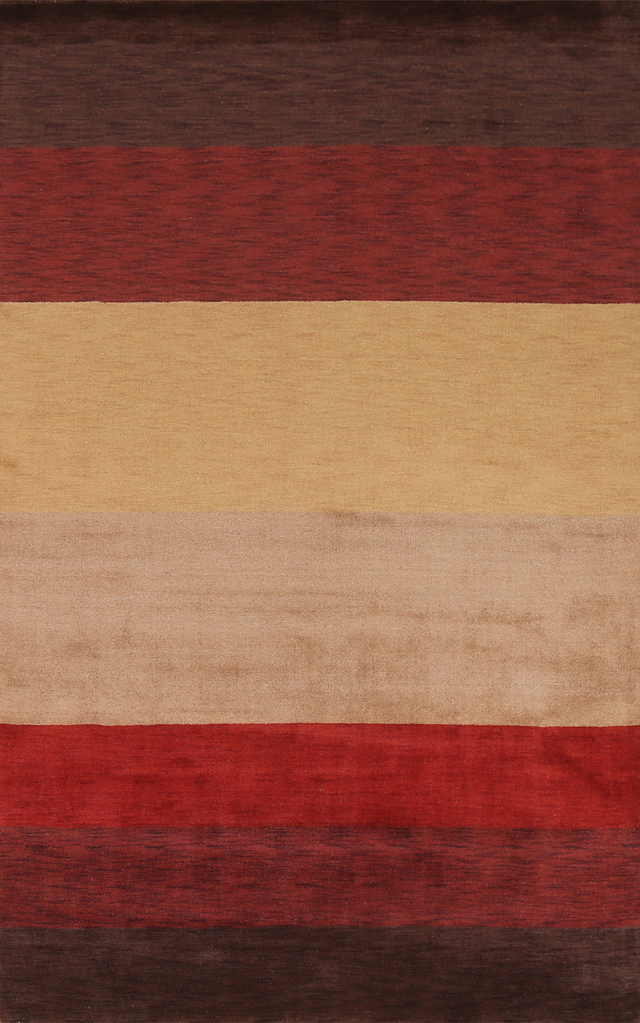 Striped Gabbeh Kashkoli Wool Area Rug 7x10