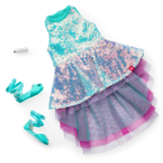 Glam Shimmering Ocean Outfit for 18-inch Dolls