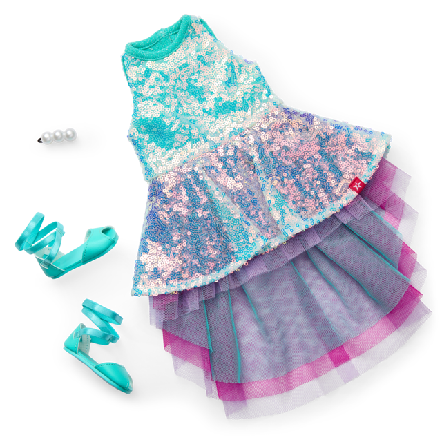Glam Shimmering Ocean Outfit for 18-inch Dolls