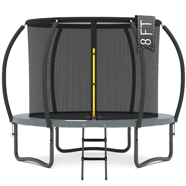 Jumpzylla 8FT Trampoline with Enclosure & Double Color Pad Cover