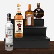 Wooden Liquor Shelves - 3 Tier - Black