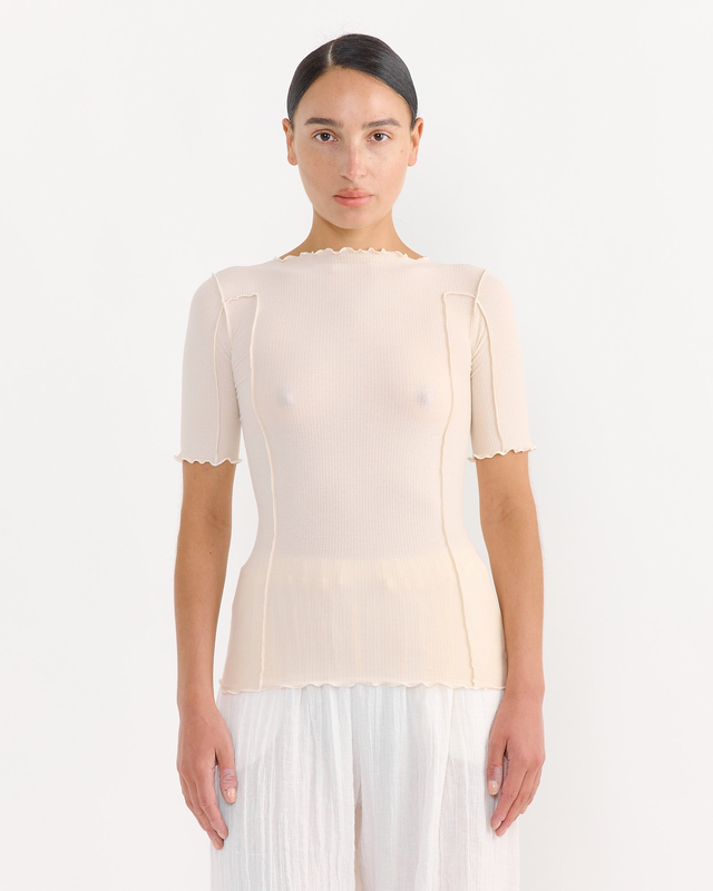 Omari 3/4 Top in Off White