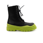 Nagasaki Black Leather/Green Sole