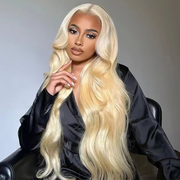 Blonde Lace Front Wigs Human Hair 613 Straight Frontal Wigs Pre-plucked Hairline