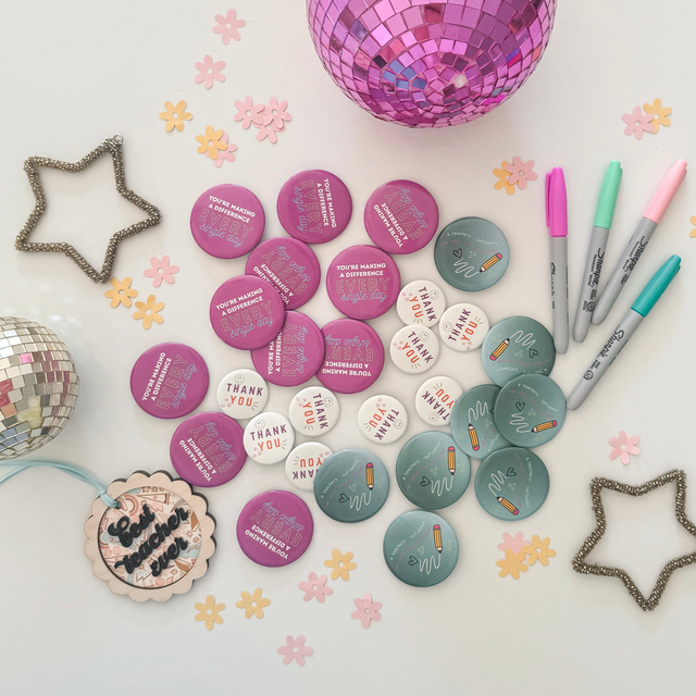 TEACHER APPRECIATION • BUTTON SET