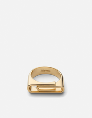 Paper Clip Ring, Gold Vermeil