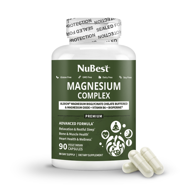 NuBest Magnesium Complex – Relaxation, Bone & Muscle Health, 90 Vegan Caps