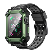 Apple Watch 45mm Armorbox Case with Tempered Glass Screen Protectors  - Dark Green